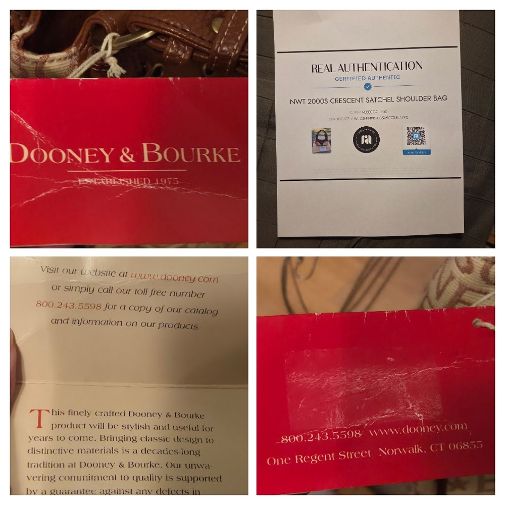 Dooney & Bourke Rare Y2K Vintage Small Satchel NWT w/ COA - Picture 5 of 14